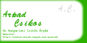 arpad csikos business card