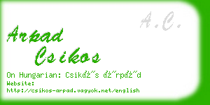 arpad csikos business card